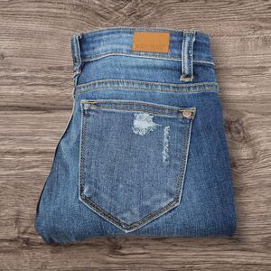 Judy Blue Jeans Womens 3/26 Skinny‎ Fit Buffalo Plaid Patch Distressed Denim